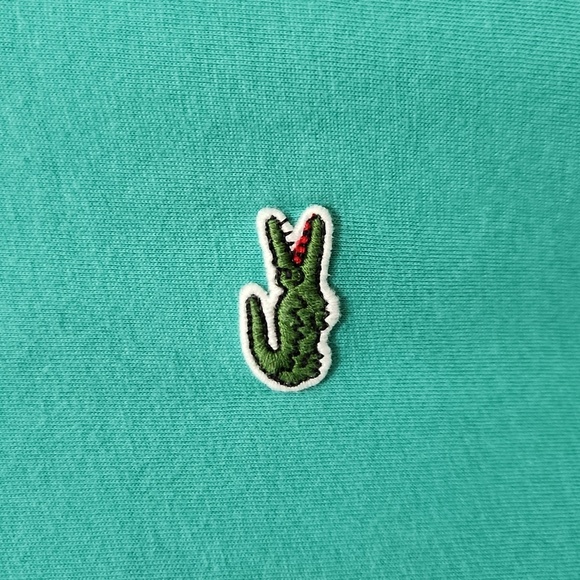 Lacoste men’s green v-neck t-shirt Size 6 (XL) - Picture 3 of 7